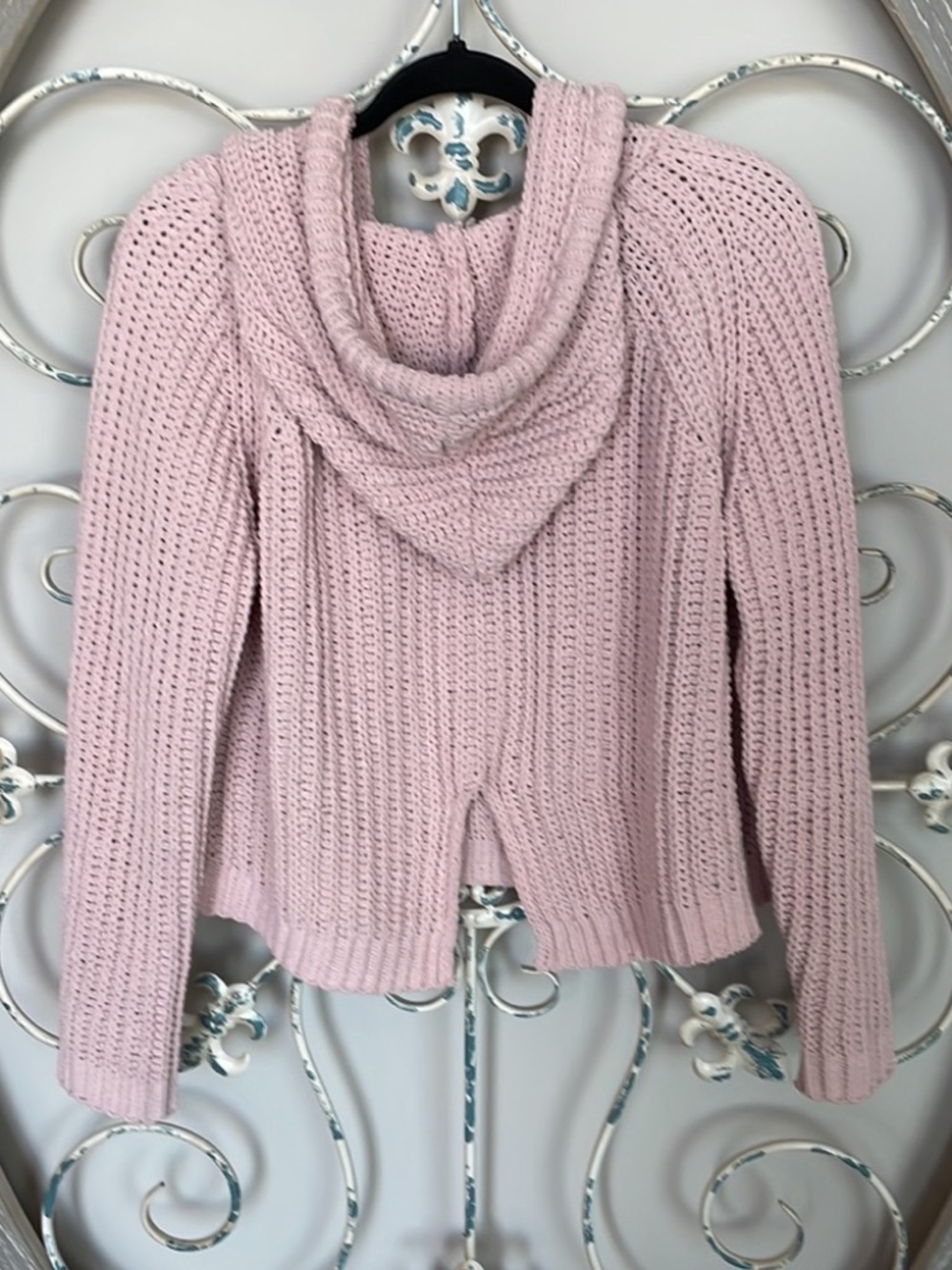Miracle Pink Chunky Knit Hooded Sweater